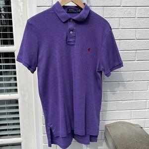 Men’s Polo Ralph Lauren short sleeve polo shirt, color purple, size medium